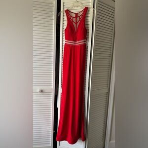 New w/tags, red mermaid style prom dresss
